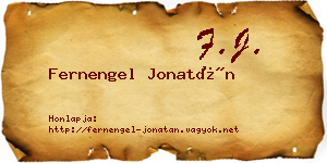 Fernengel Jonatán névjegykártya